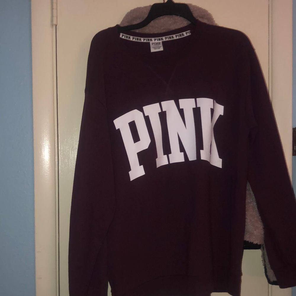 Pink Victoria’s Secret sweatshirt size medium maroon